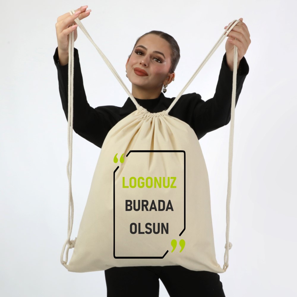 HAM BEZ SIRT ÇANTASI 40X50 CM