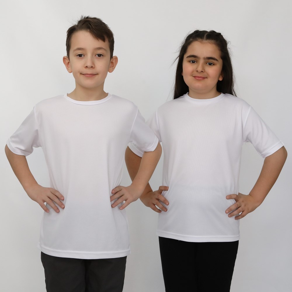 ÇOCUK SIFIR YAKA POLYESTER TİŞÖRT