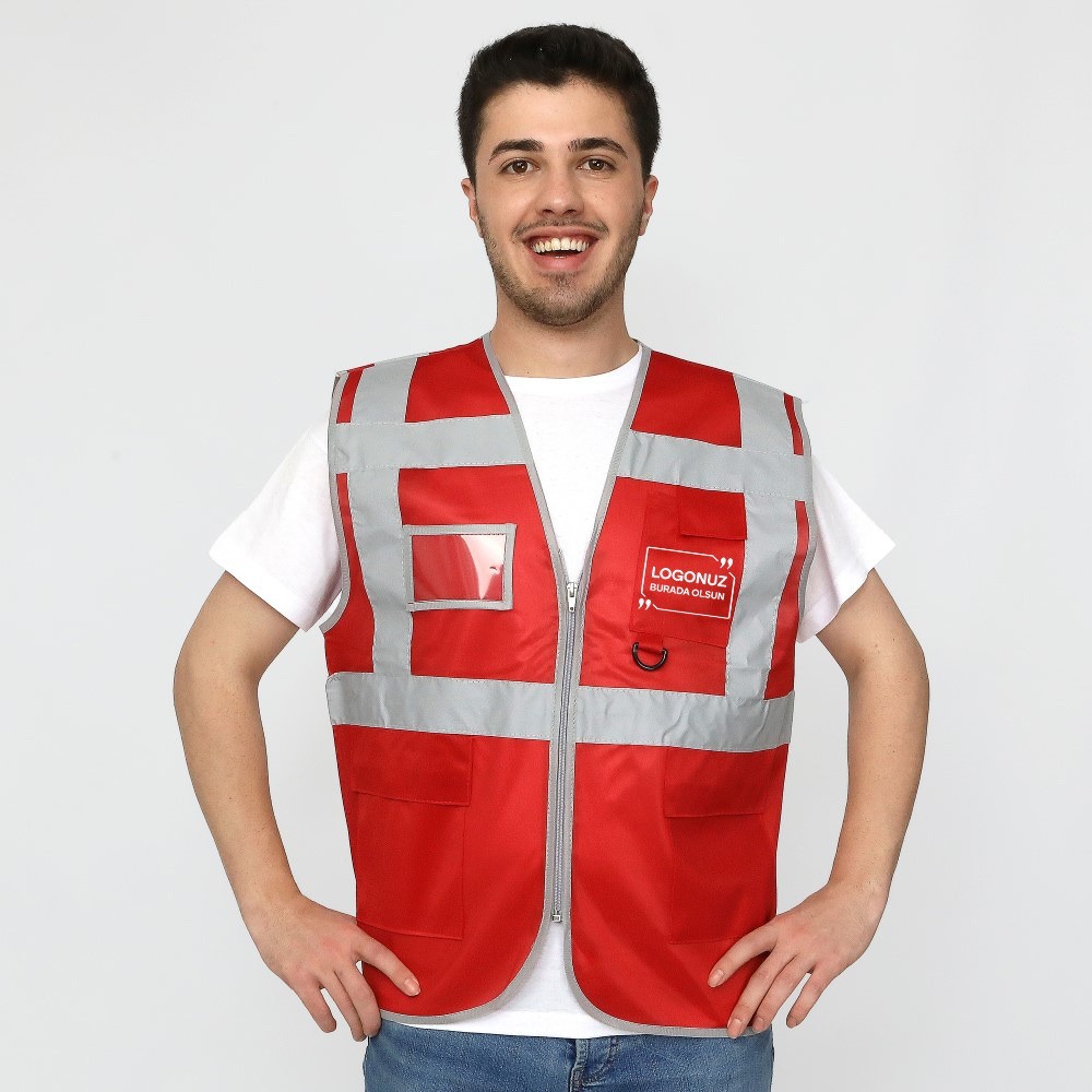 MÜHENDİS YELEĞİ KIRMIZI